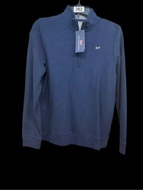 Vineyard Vines Men's Navy Blue Half-Zip Pullover Sweater